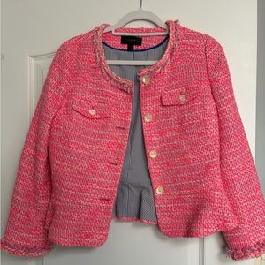 JCrew Pink Peplum Jacket - Size 4.
